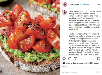 Kayla Itsines Facebook community post